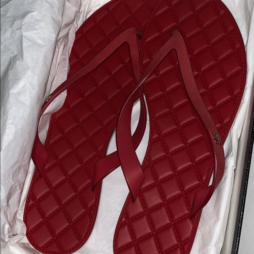 Chanel flip flops